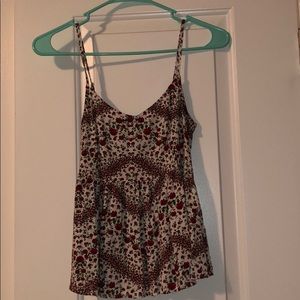 Blouse with red roses